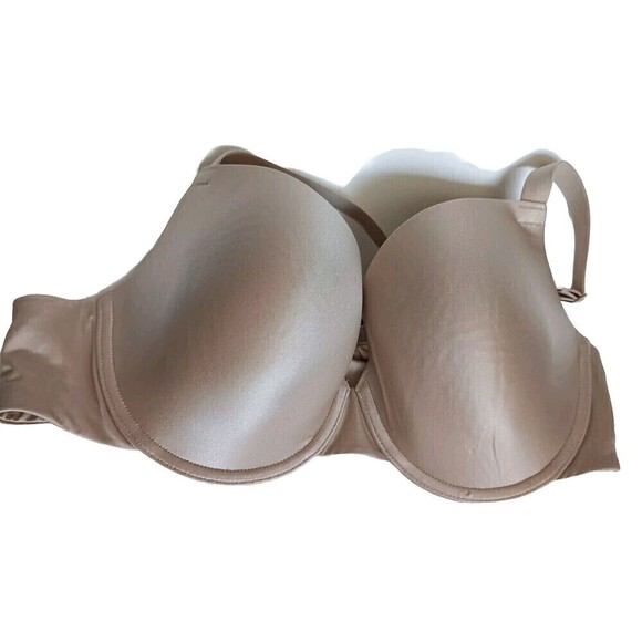 Modern Movement Bra Size 38 D Nude Beige Lightly Lined Underwire Balconette - Picture 1 of 7